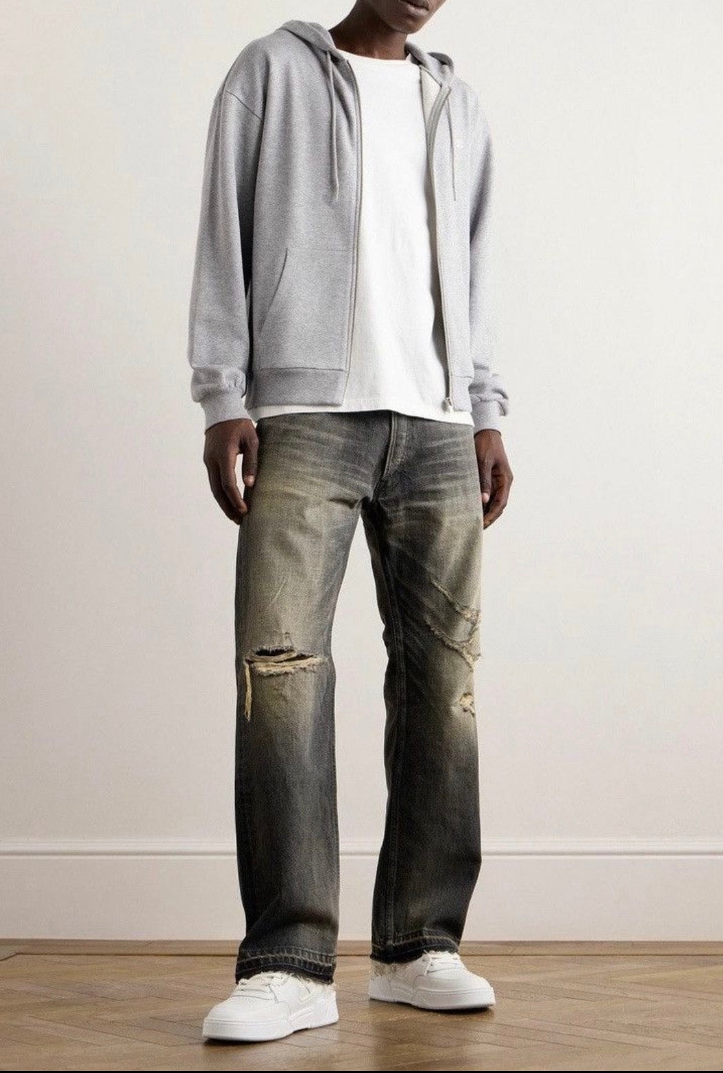Celine Wesley Distressed Denim Jeans