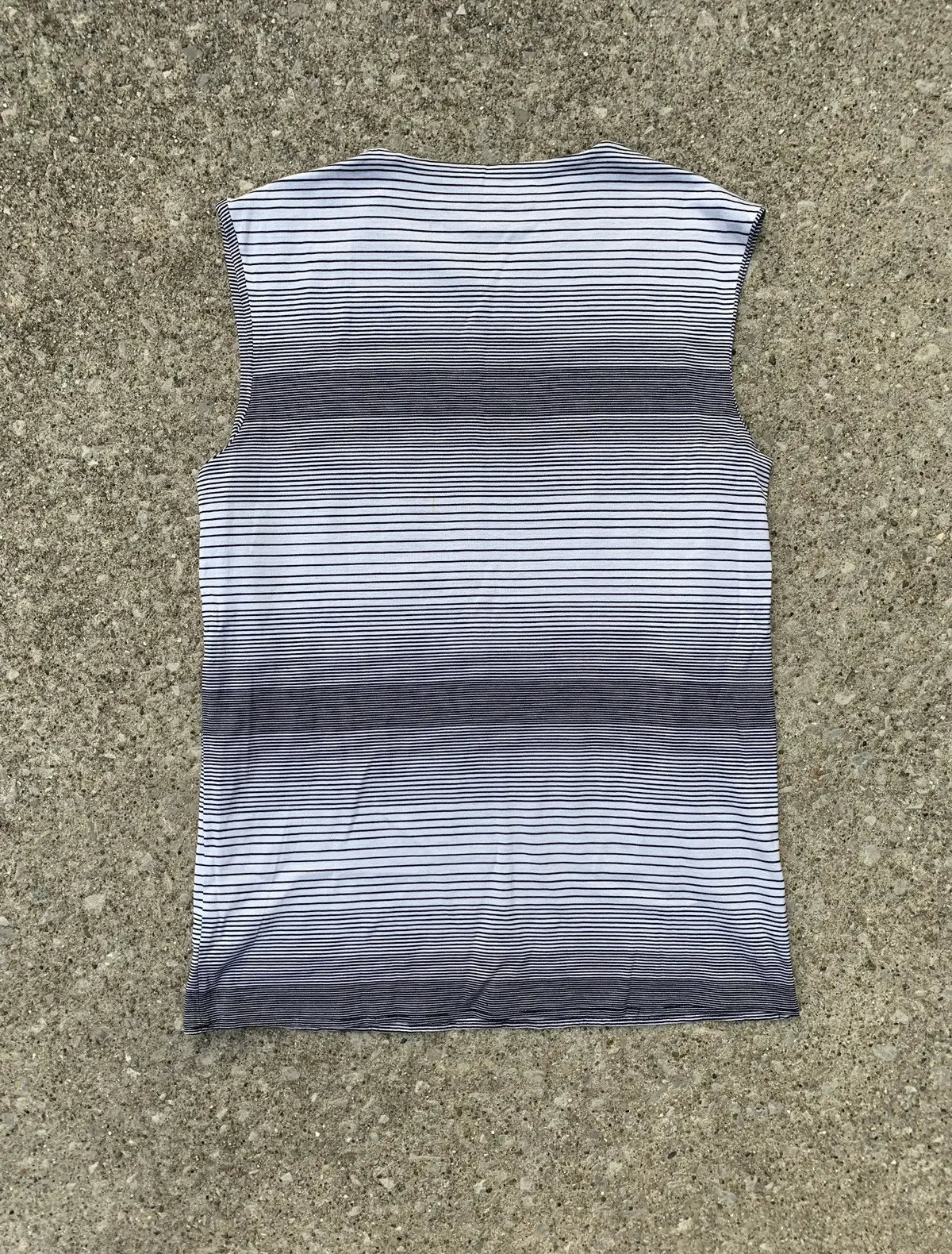 Raf Simons SS02 Kollaps Striped Tank Top Grey 48