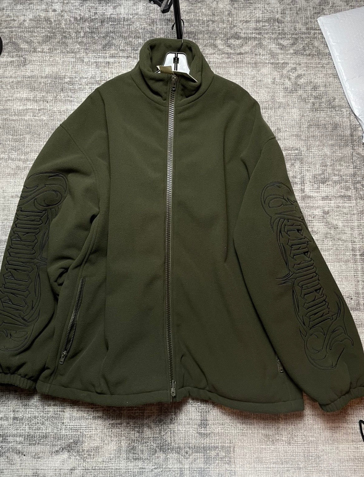 Vetements Metal Logo Fleece Jacket