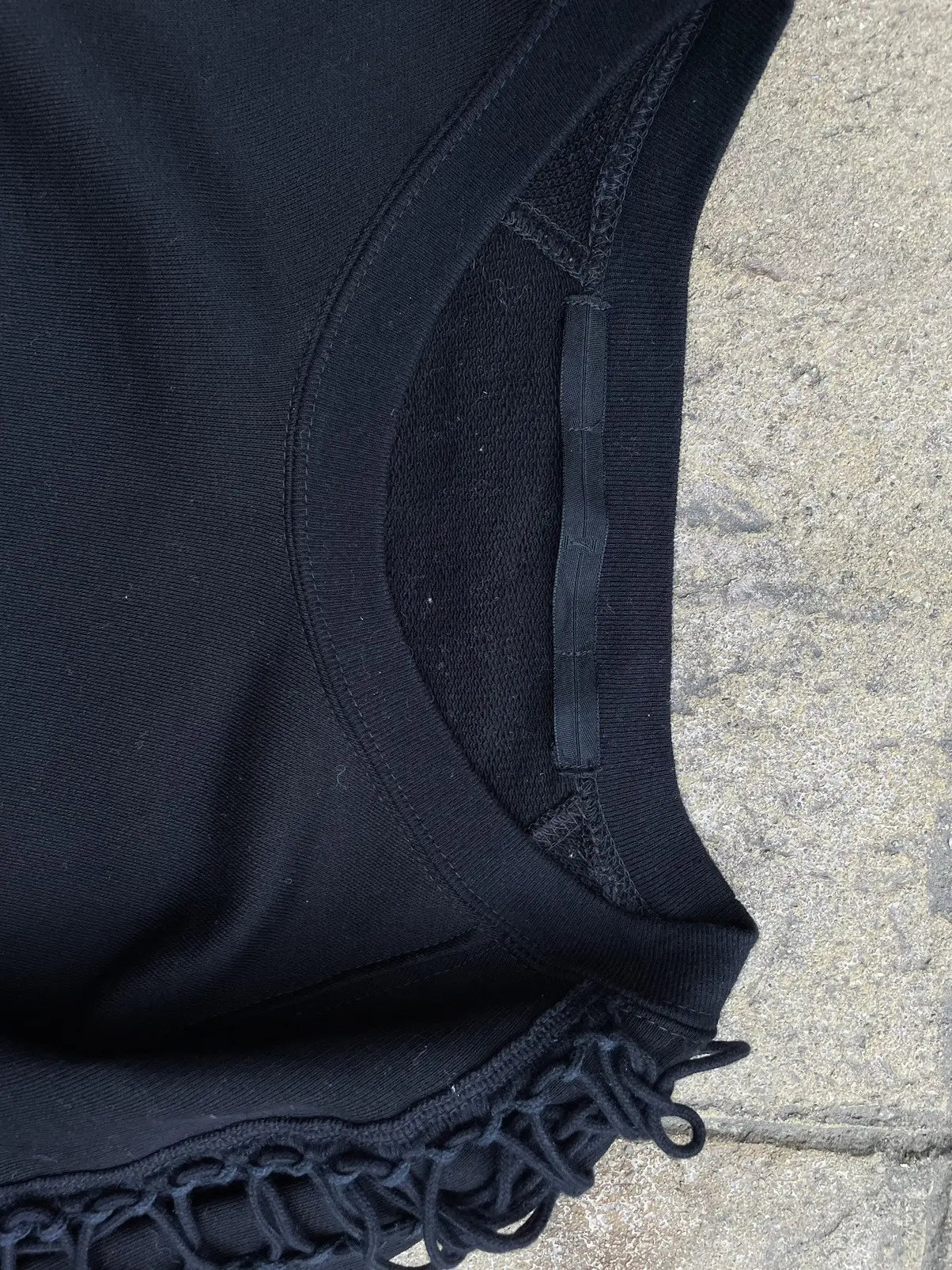 Julius SS18 “APCLPS” Lace Sweater Black