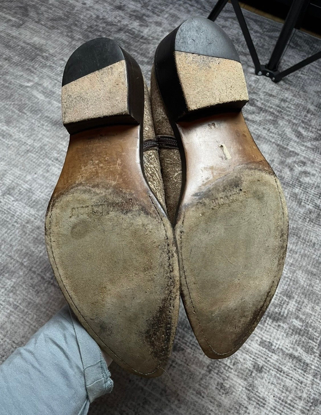 Gianni Barbato Scarred Side Zip Boots