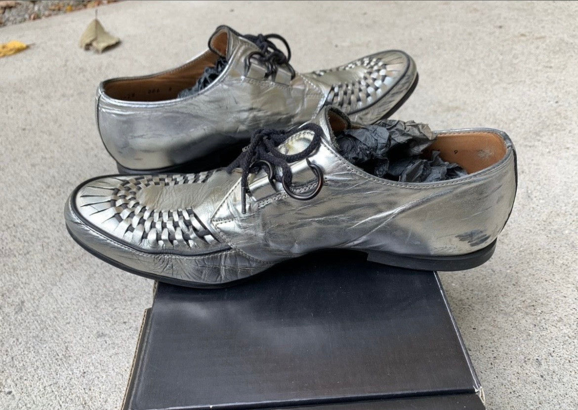 Number (N)ine SS04 Silver Derby Shoes