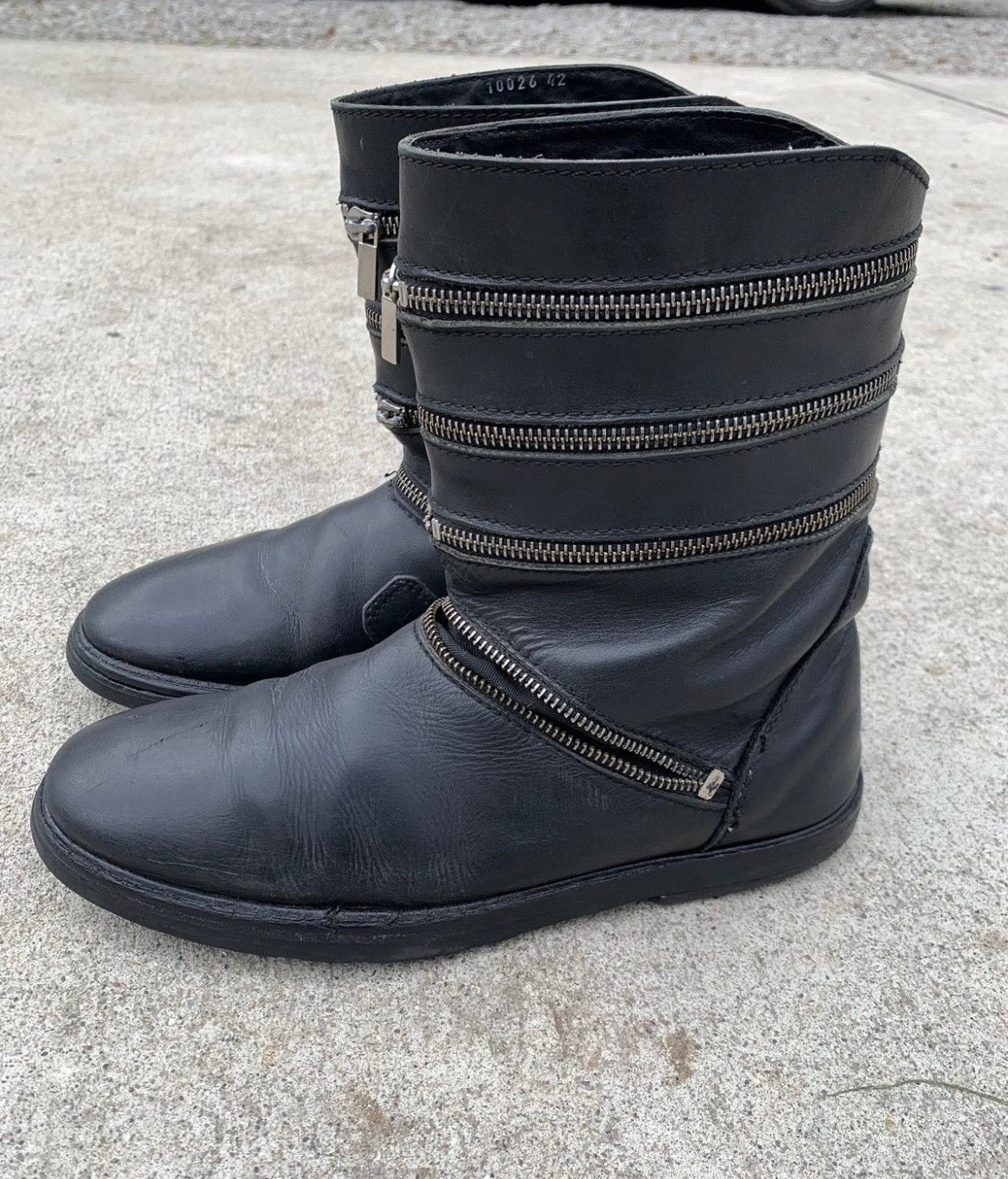 Raf Simons AW06/07 Accordion Zip Boots