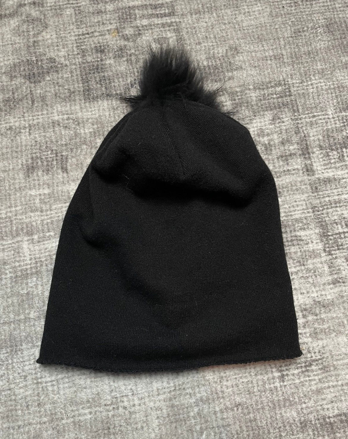 L.G.B. Le Grande Bleu Racoon Rabbit Fur Mohawk Beanie