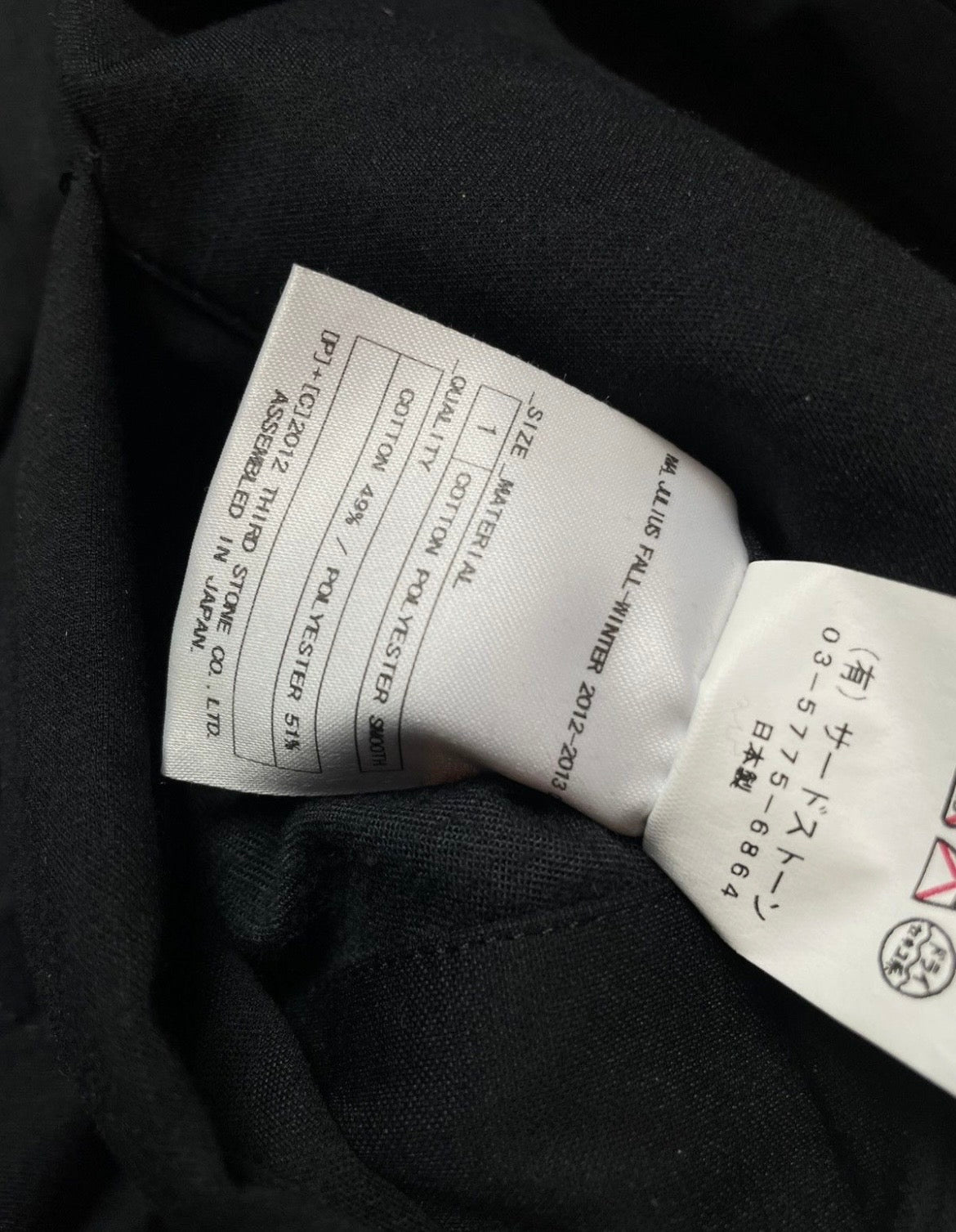 Julius FW12 Fur Collar Jacket