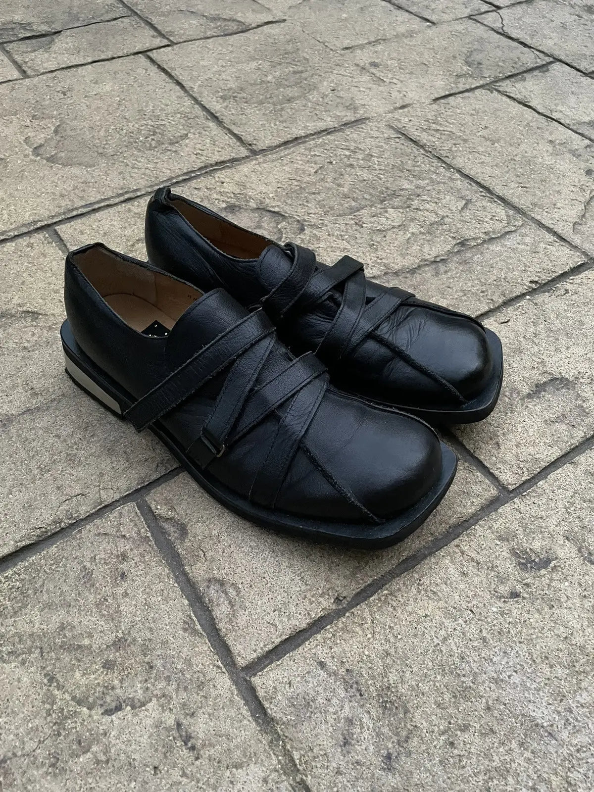 Japanese Label Bondage Leather Strap Derbies
