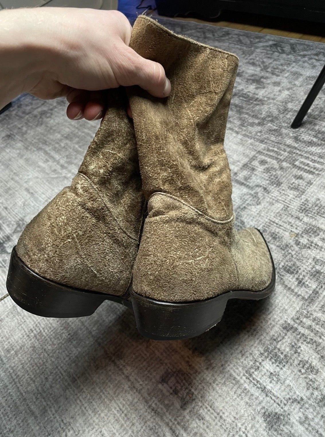 Gianni Barbato Scarred Side Zip Boots