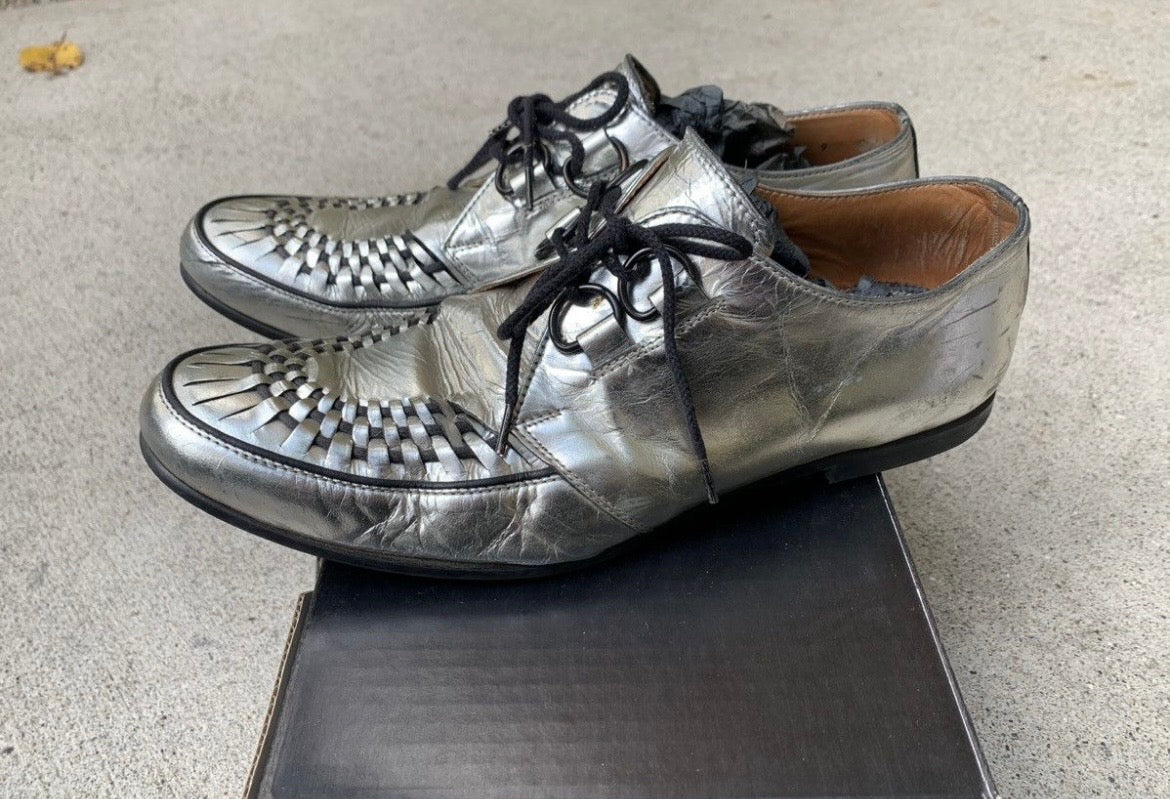 Number (N)ine SS04 Silver Derby Shoes