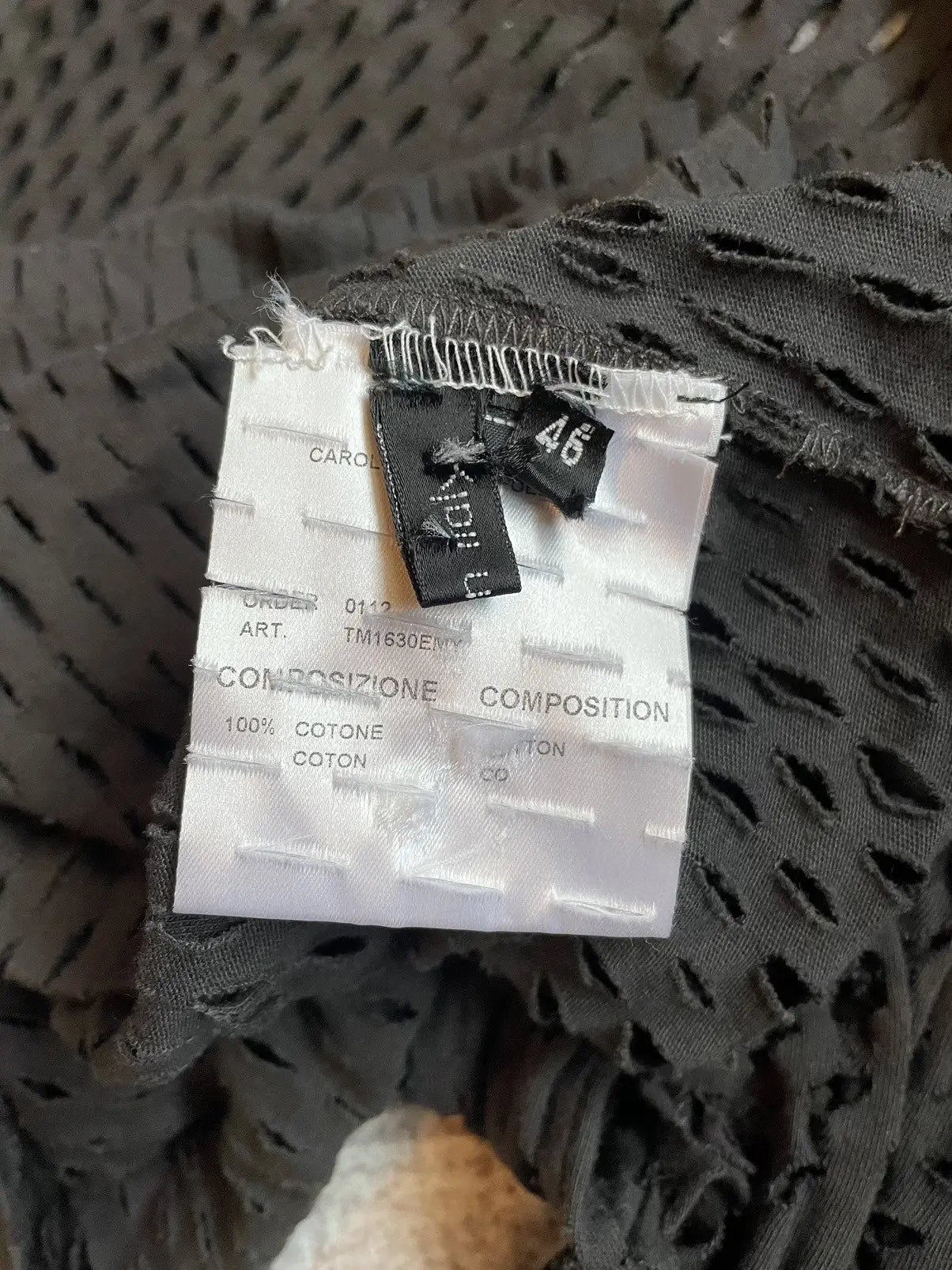 Carol Christian Poell 2003 Laser Cut Long Sleeve