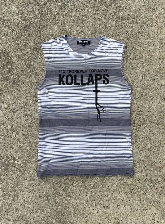 Raf Simons SS02 Kollaps Striped Tank Top Grey 48