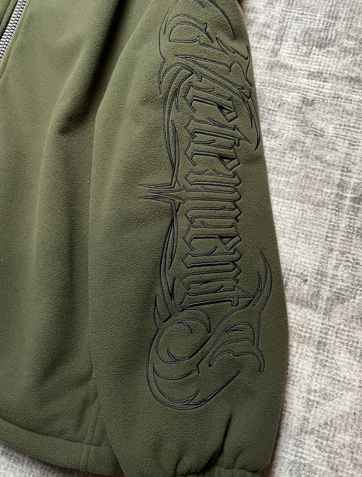 Vetements Metal Logo Fleece Jacket