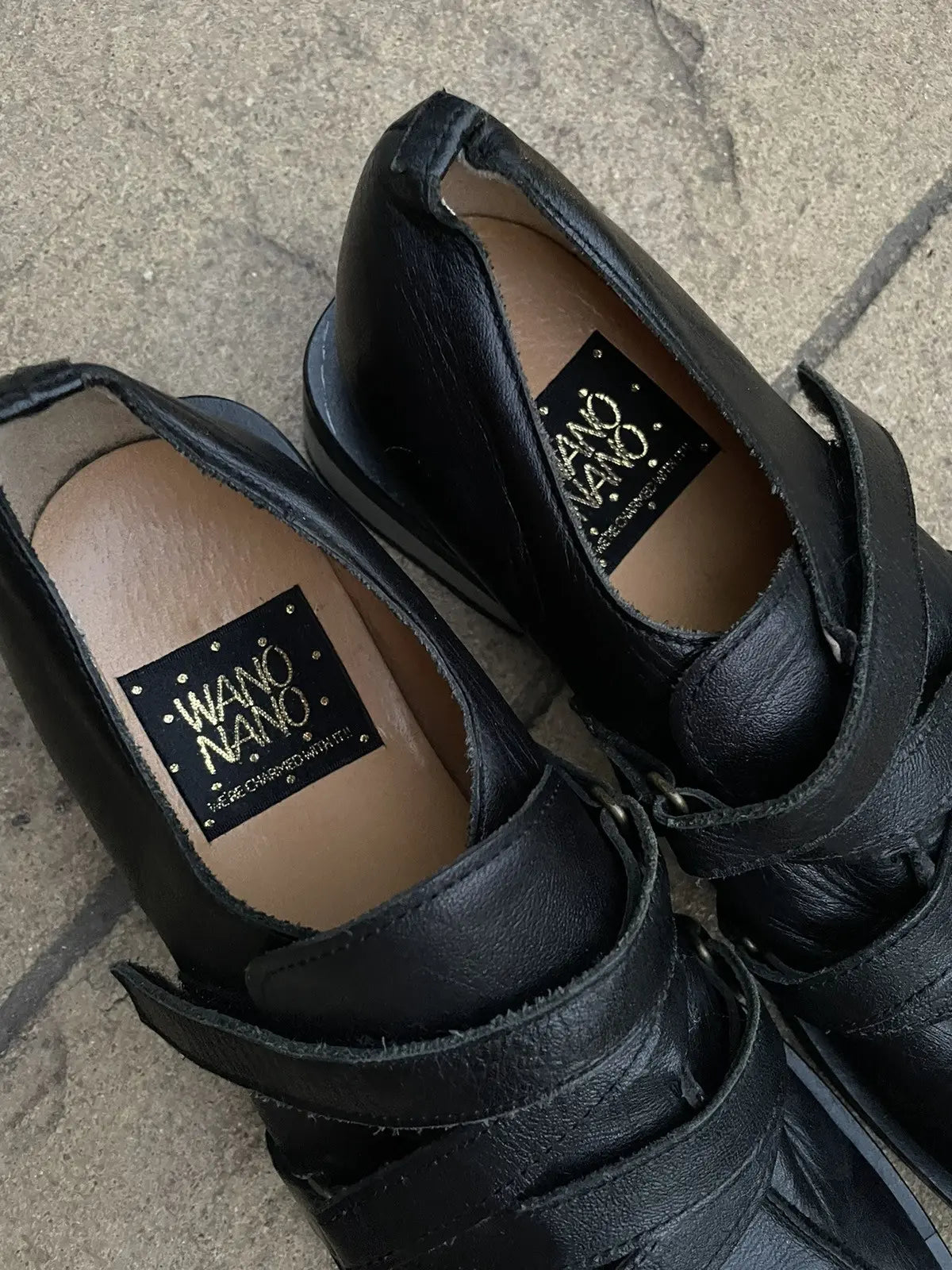 Japanese Label Bondage Leather Strap Derbies