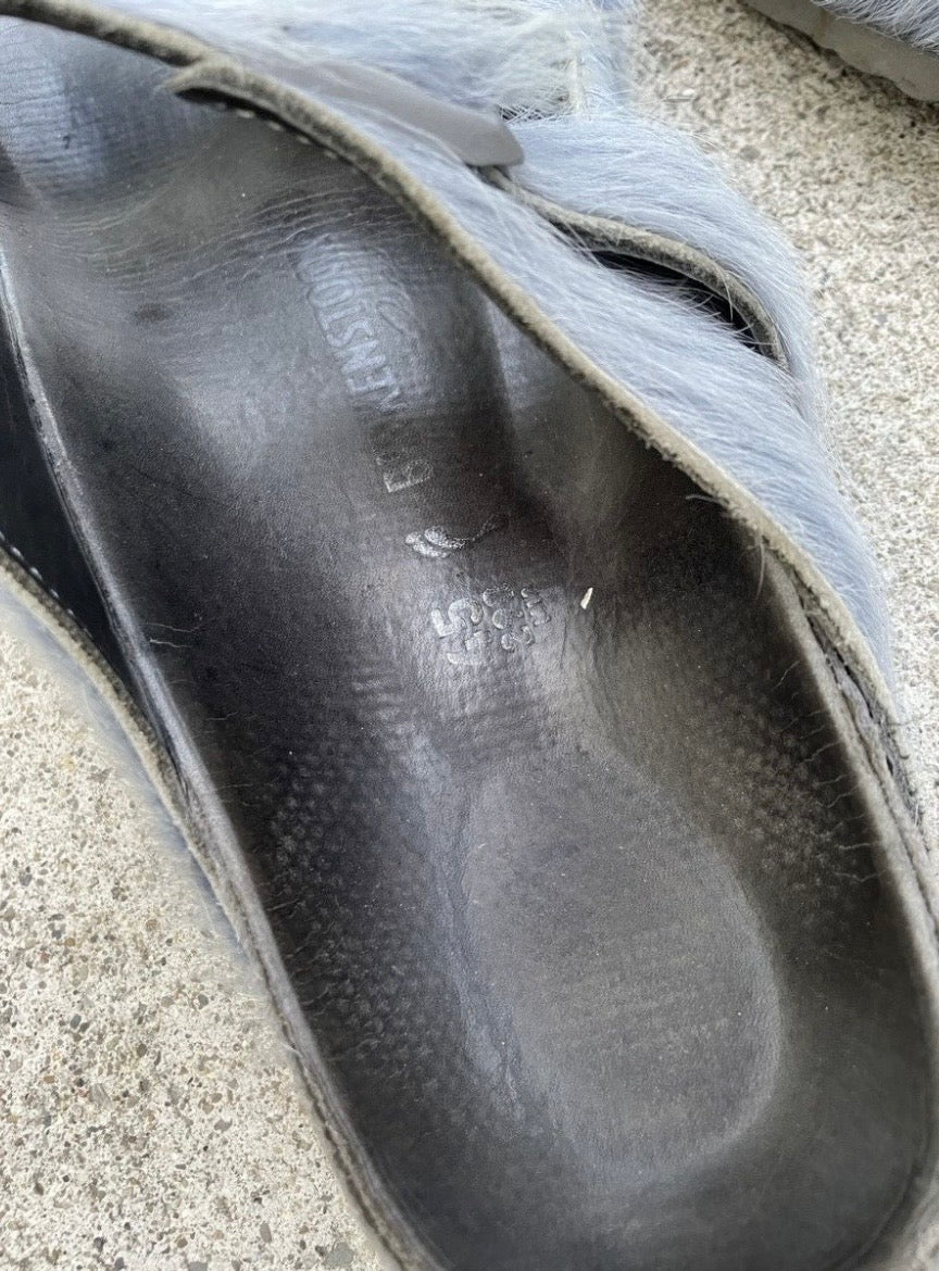 Rick Owens Birkenstocks Pony Hair Arizona Sandals