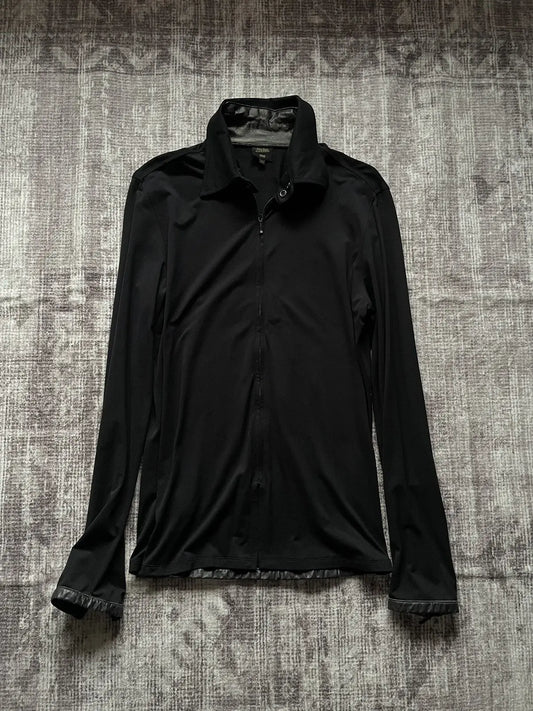 Jean Paul Gaultier Homme Leather Zip Long Sleeve Shirt