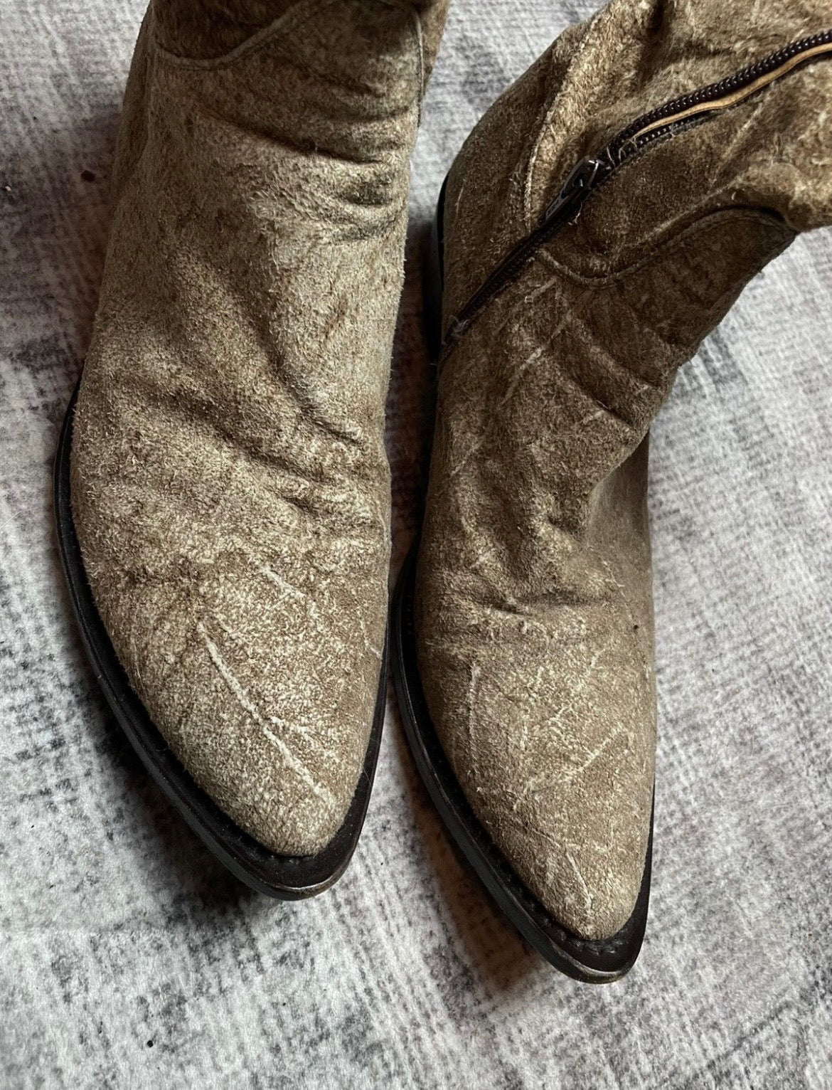 Gianni Barbato Scarred Side Zip Boots