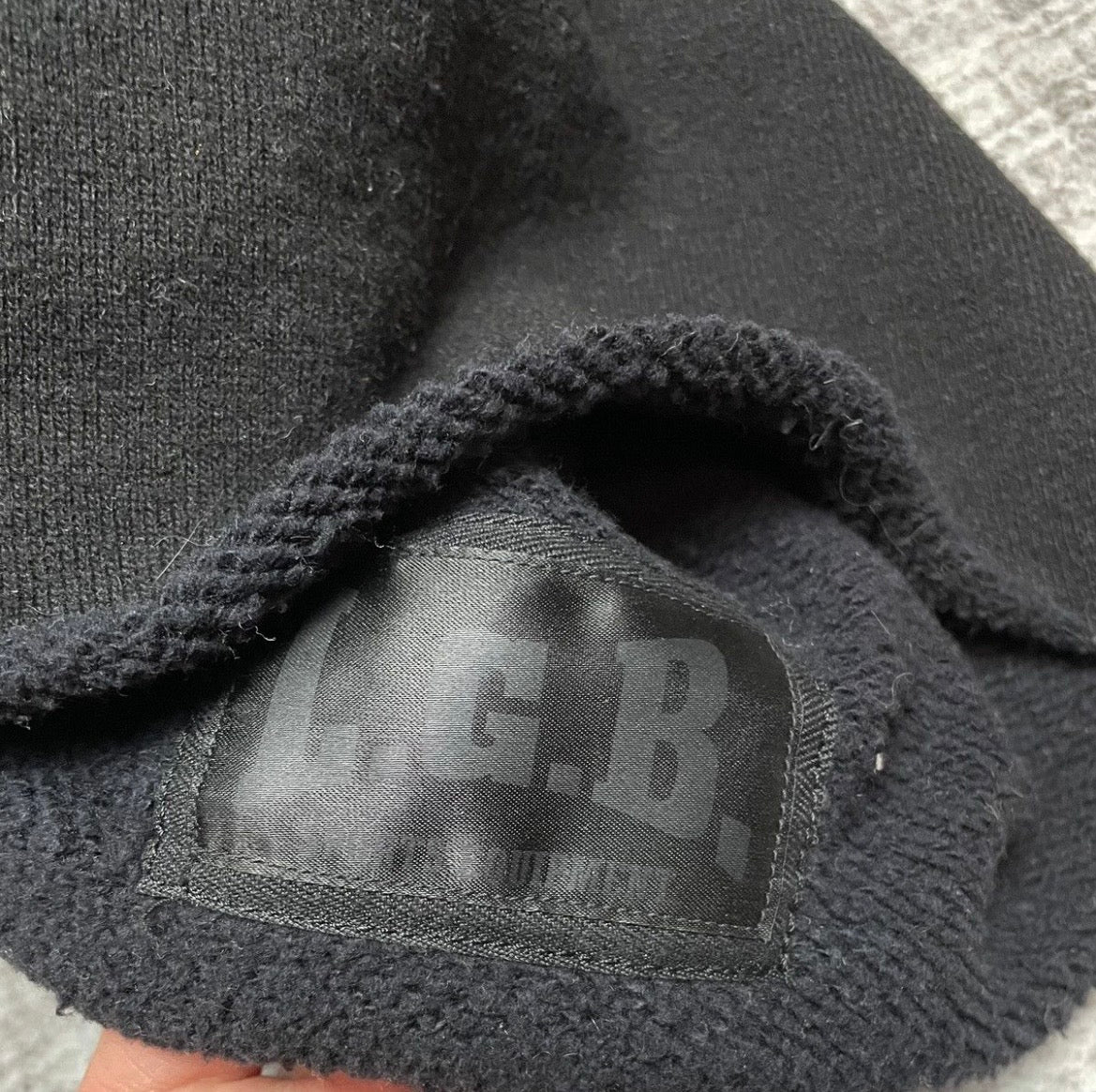 L.G.B. Le Grande Bleu Racoon Rabbit Fur Mohawk Beanie