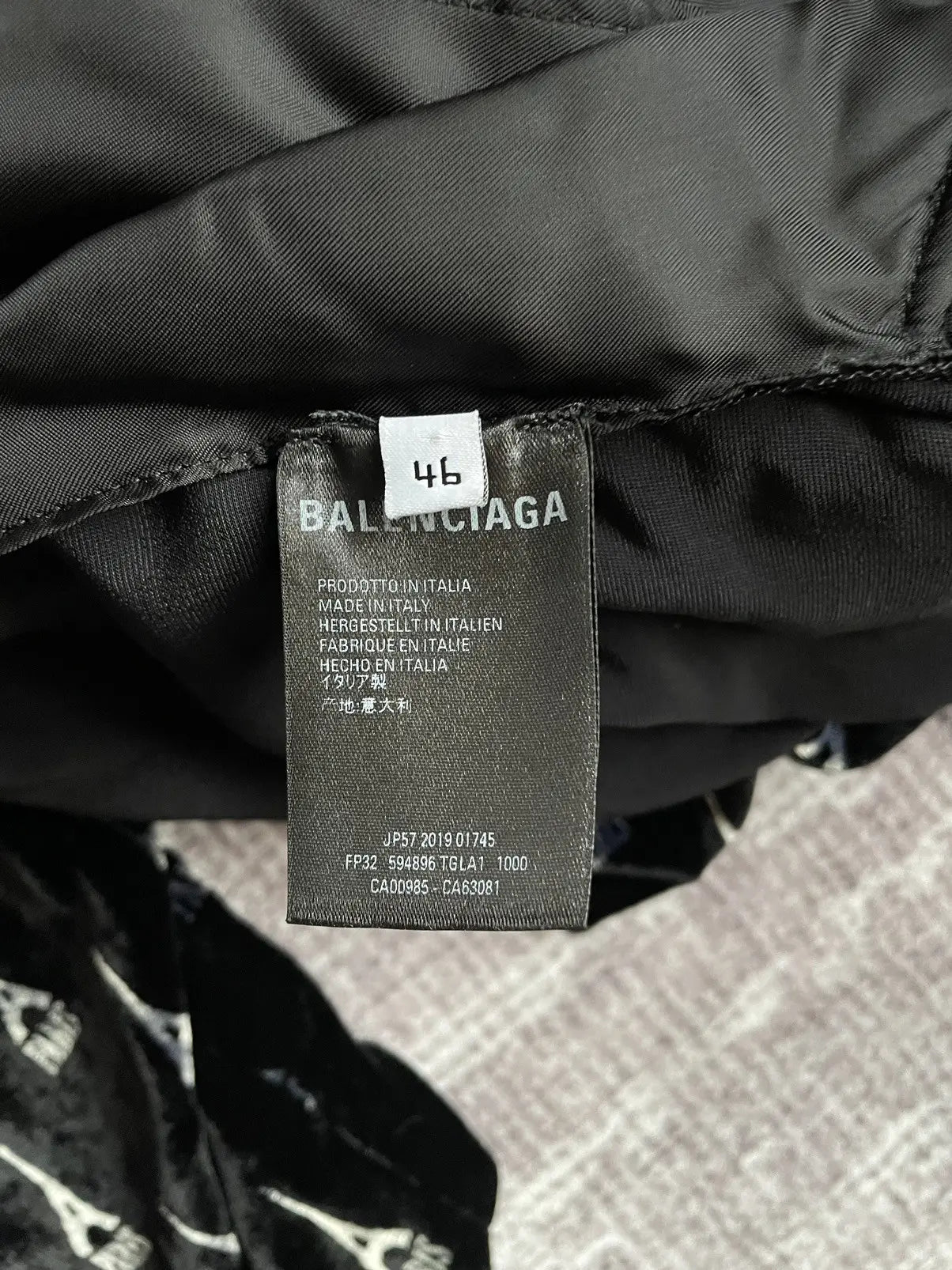 Balenciaga FW19 Eiffel Tower Silk Pajama Pants