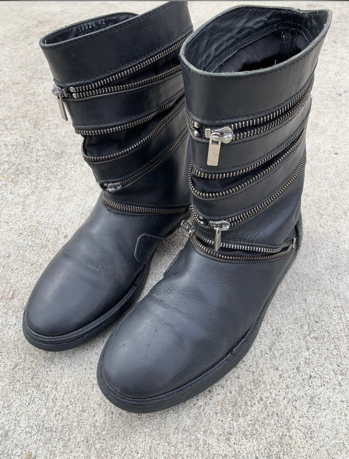 Raf Simons AW06/07 Accordion Zip Boots