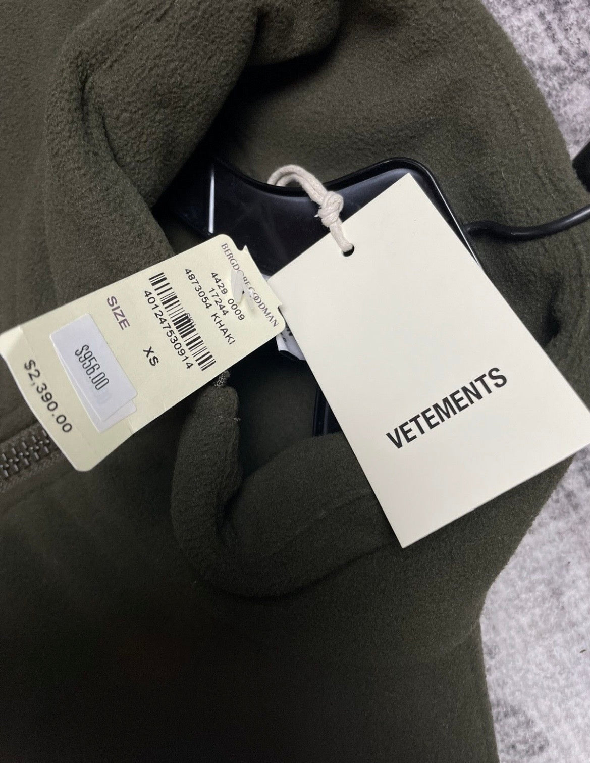 Vetements Metal Logo Fleece Jacket