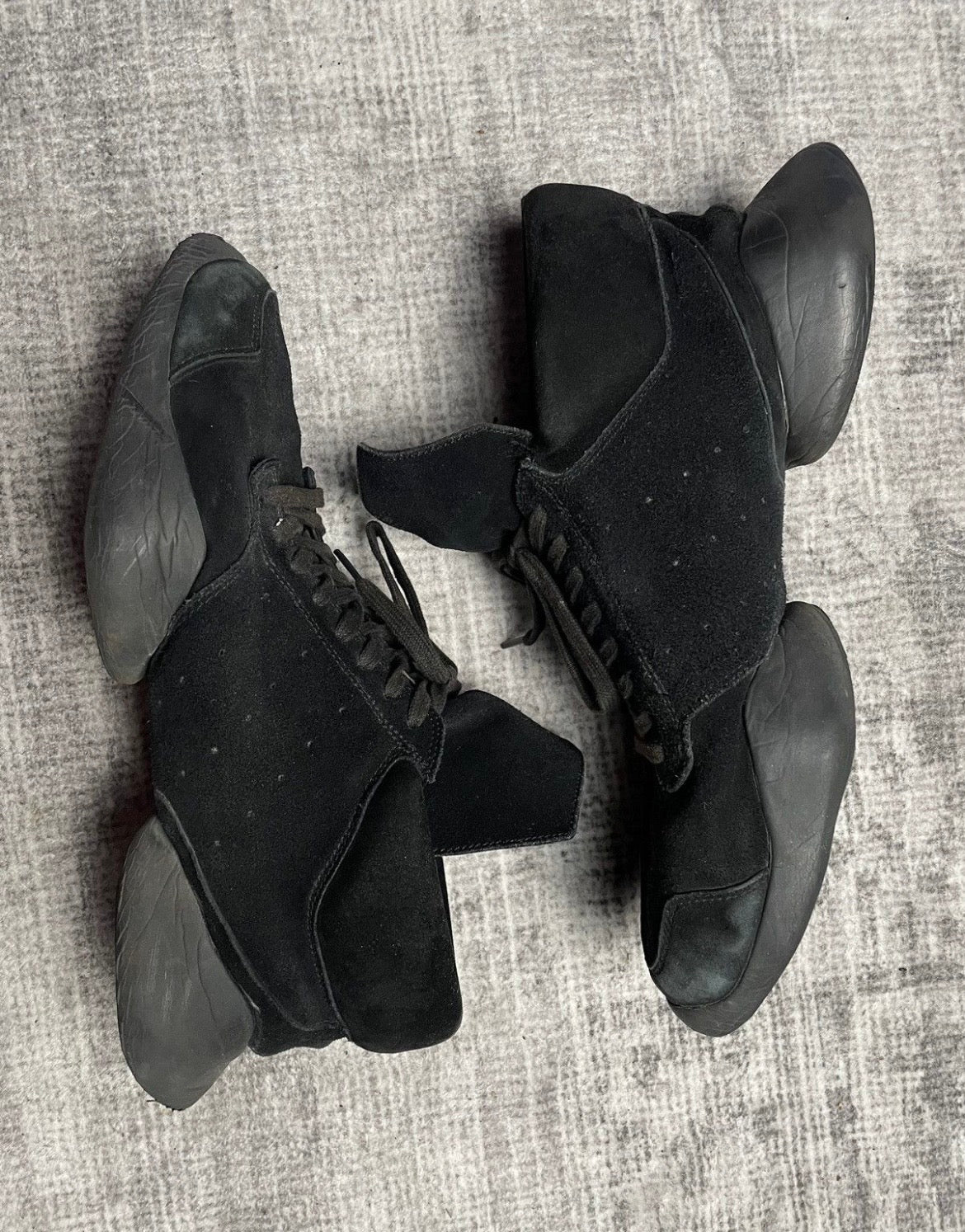 Rick owens Suede Tech Runners Black