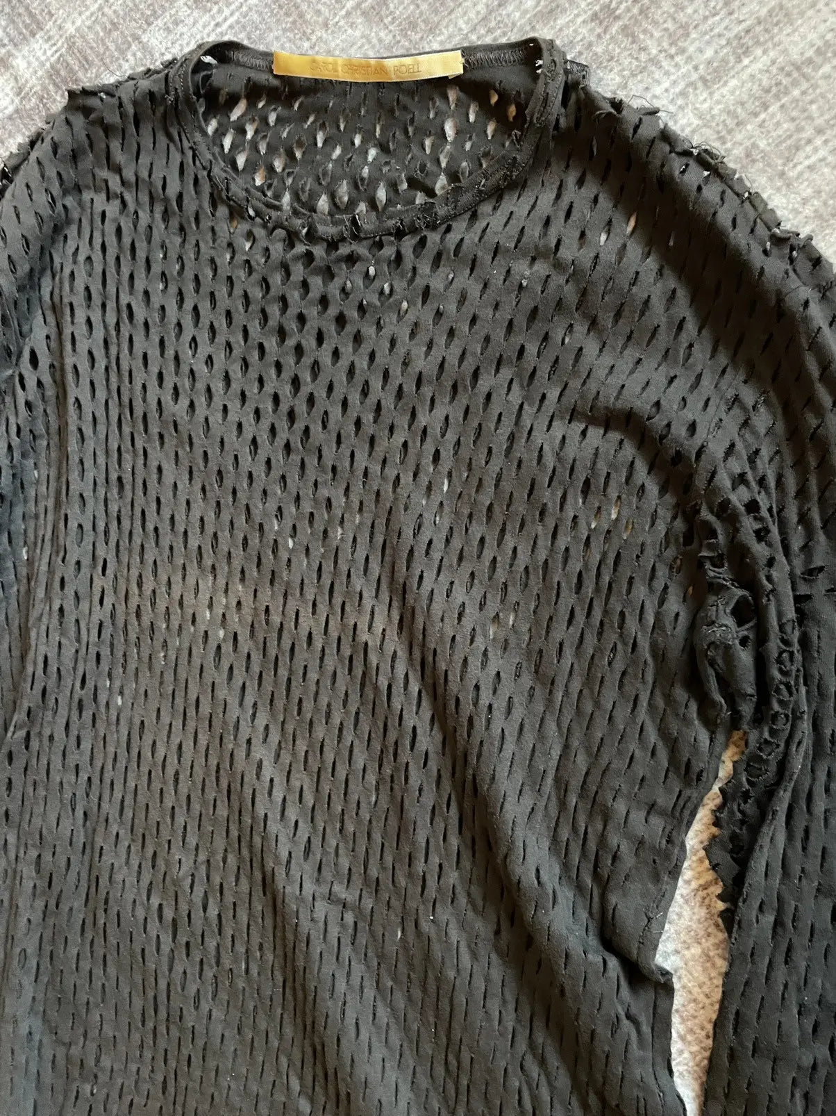 Carol Christian Poell 2003 Laser Cut Long Sleeve