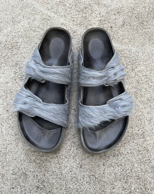 Rick Owens Birkenstocks Pony Hair Arizona Sandals