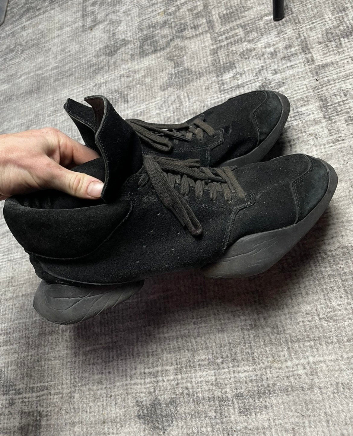 Rick owens Suede Tech Runners Black