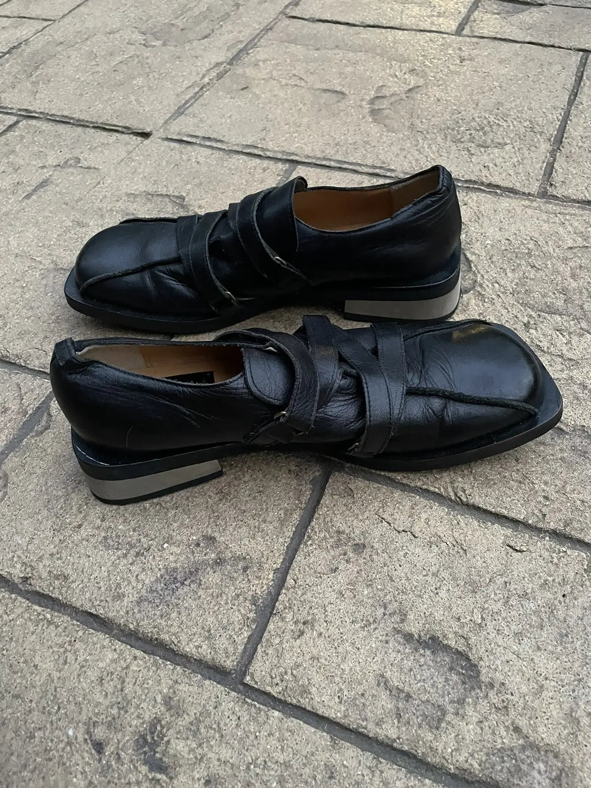 Japanese Label Bondage Leather Strap Derbies