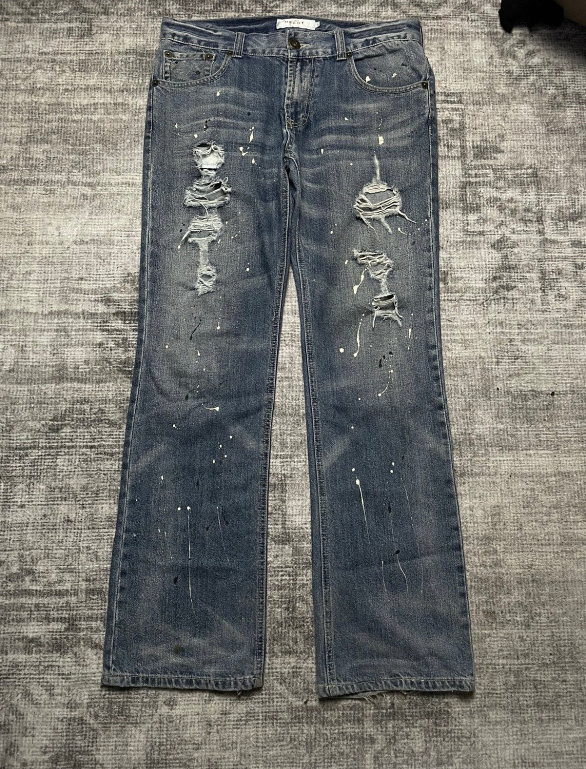Japanese Denim Beast Paint Distressed Jeans