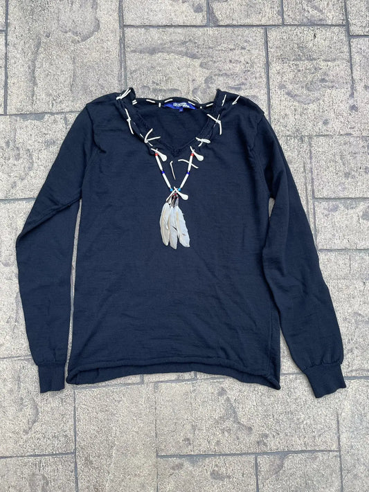 Junya Watanabe MAN Tribal Necklace AW03 Long Sleeve Sweater