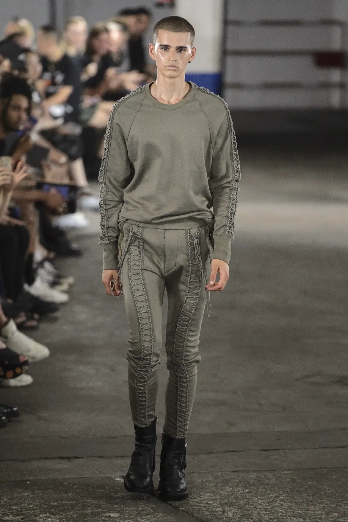 Julius SS18 “APCLPS” Lace Sweater Black