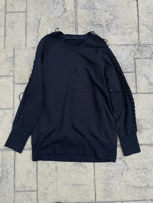Julius SS18 “APCLPS” Lace Sweater Black